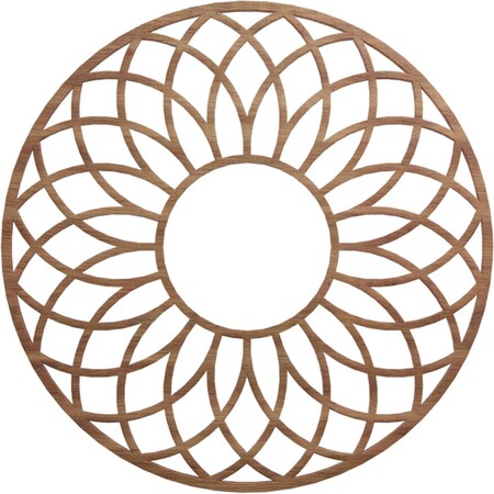 Ekena Millwork Cannes Wood Fretwork Pierced Ceiling Medallion, Walnut, 26"OD x 8 7/8"ID x 1/4"T CMWP26X26X0250CNWA